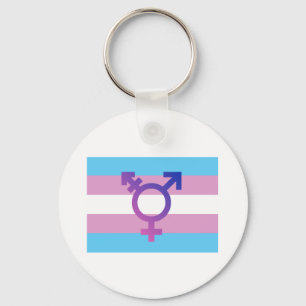 TRANS FLAG ORIGINAL WITH SYMBOL KEY RING