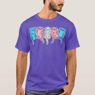 Trans Flag Otter Design for proudrans People retro T-Shirt