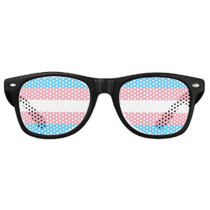 Trans Flag Retro Sunglasses