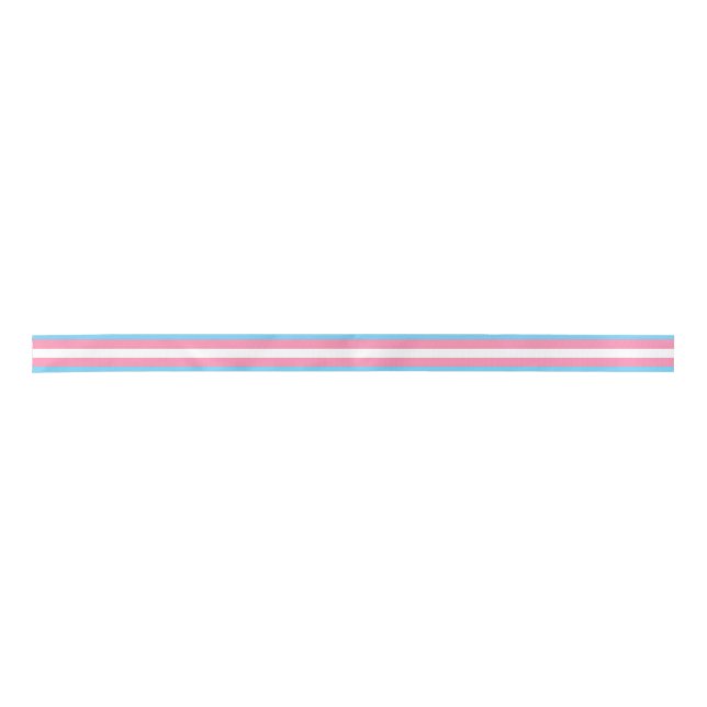 Trans flag satin ribbon (Front)