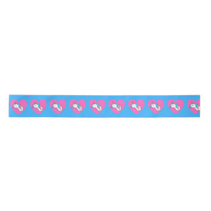 Trans Flag Unicorn Satin Ribbon
