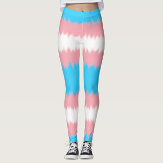 Trans Flag Wide Stripe Leggings