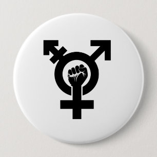 Trans Gender Resistance Symbol - - - 10 Cm Round Badge
