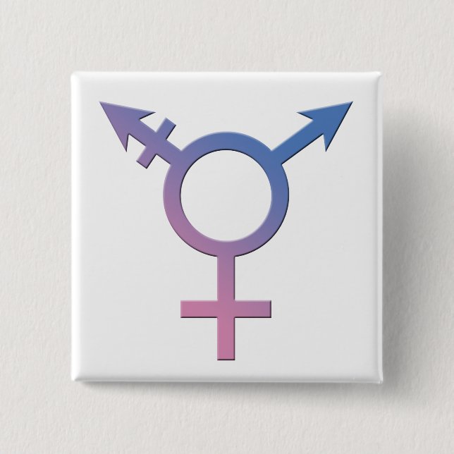 Trans / Genderqueer Pride Button (Front)