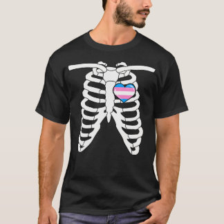 Trans Halloween Funny Pride Skeleton Lgbtq T-Shirt