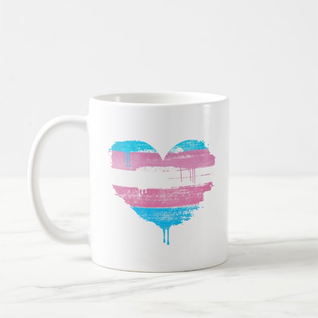 TRANS HEART - TRANS LOVE - COFFEE MUG (Left)