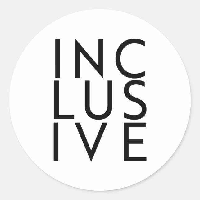 Trans Inclusive Classic Round Sticker (Front)