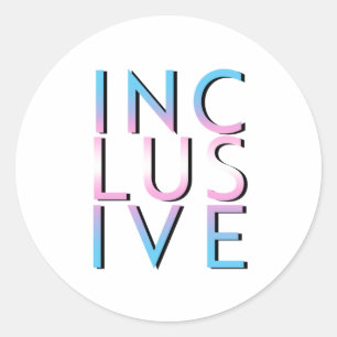 Trans Inclusive Colors Classic Round Sticker