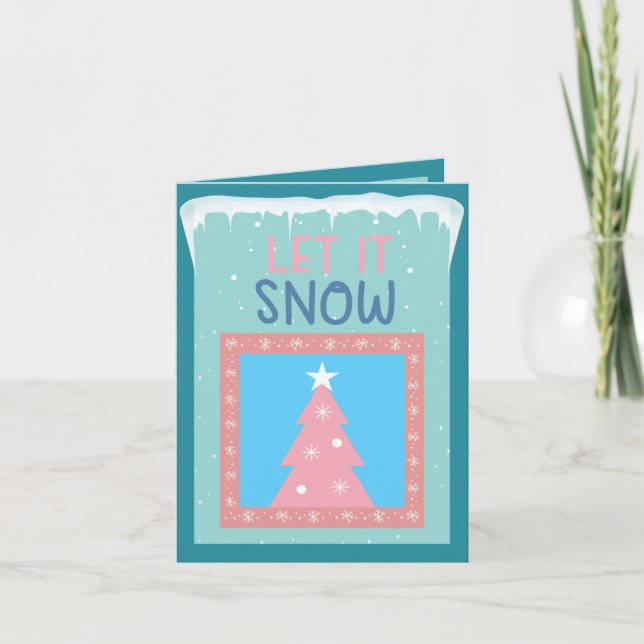 Trans-Inclusive Winter Wonderland Greeting Card (Front)