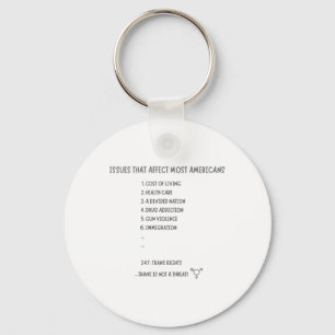 Trans Issues Sticker Key Ring