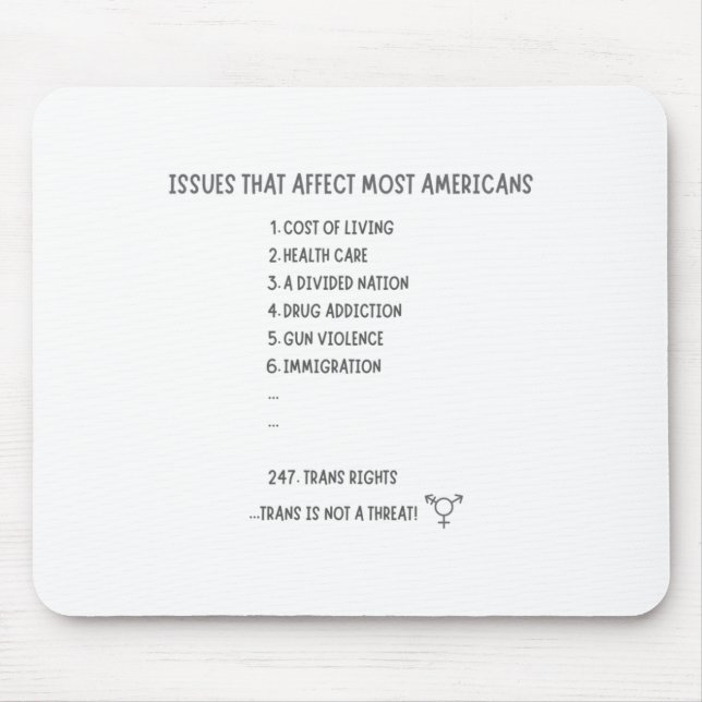 Trans Issues Sticker  Mouse Pad (Front)