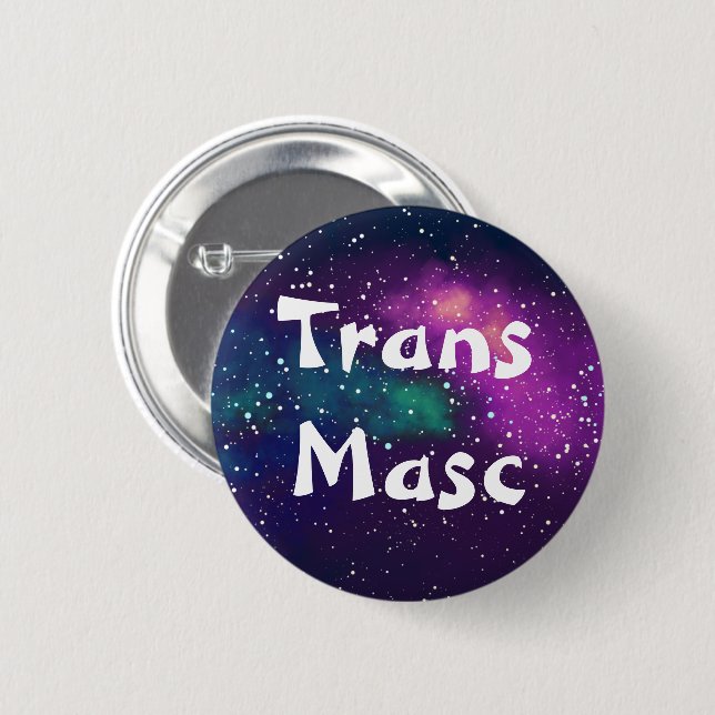Trans Masc Customisable Galaxy Identity 6 Cm Round Badge (Front & Back)