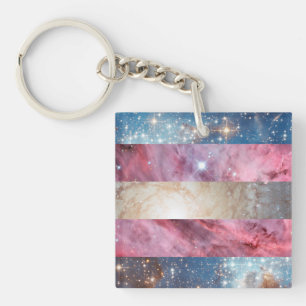 Trans nebula keychain
