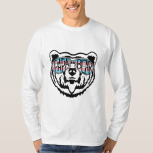 Trans Papa Bear Proud Dad Ally Transgender Rainbow T-Shirt