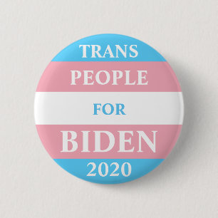 Trans People For Biden Button
