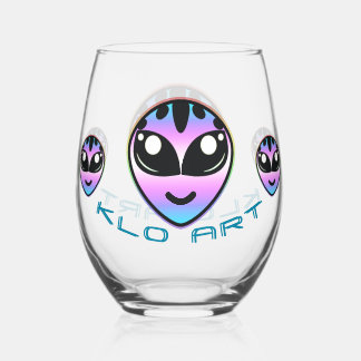 Trans Pride Alien Stemless Wine Glass
