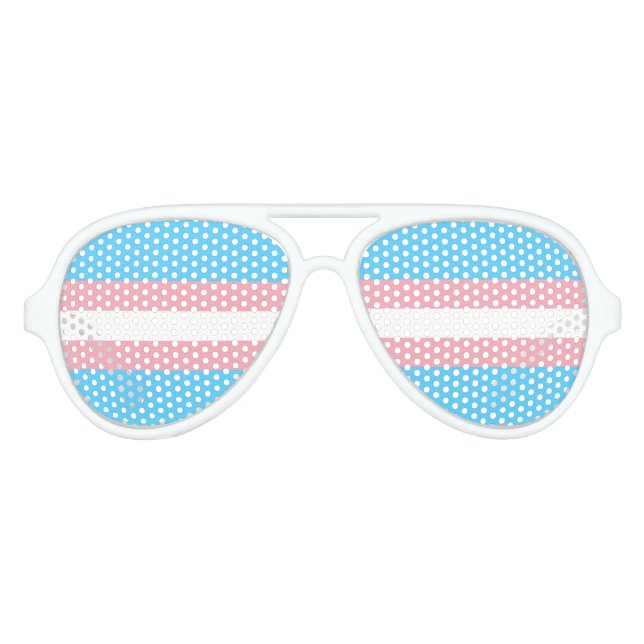 Trans Pride! Aviator Sunglasses (Front)