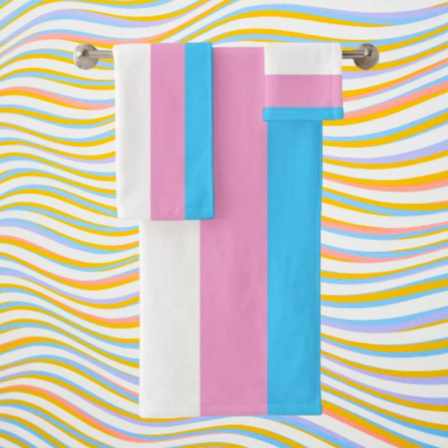 Trans Pride Bath Elegance Towel Set (Creator Uploaded)