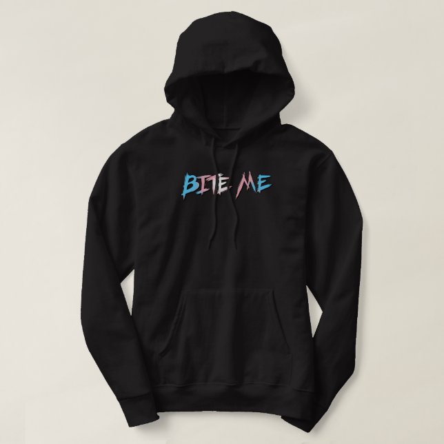 Trans Pride Bite Me Hoodie (Design Front)
