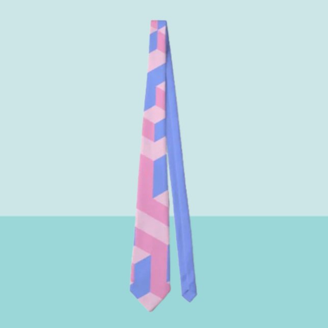 Trans Pride Block Tie: Modern Pride Statement Tie (Creator Uploaded)