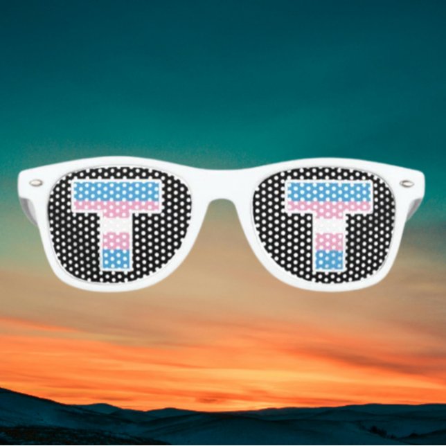 Trans Pride Capital T Party Sunglasses (Creator Uploaded)