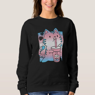 Trans Pride Cat Cat Mum Lgbt Gay Lgbtq Pride Mont Sweatshirt