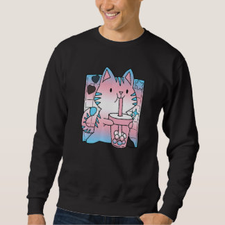Trans Pride Cat  Cat Mum Lgbt Gay Lgbtq Pride Mont Sweatshirt