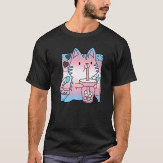 Trans Pride Cat  Cat Mum Lgbt Gay Lgbtq Pride Mont T-Shirt