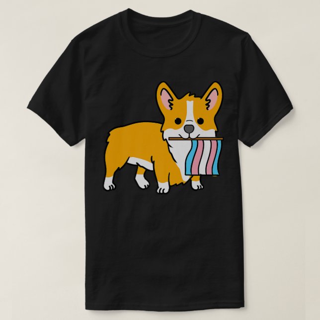 Trans Pride Corgi1332 T-Shirt (Design Front)