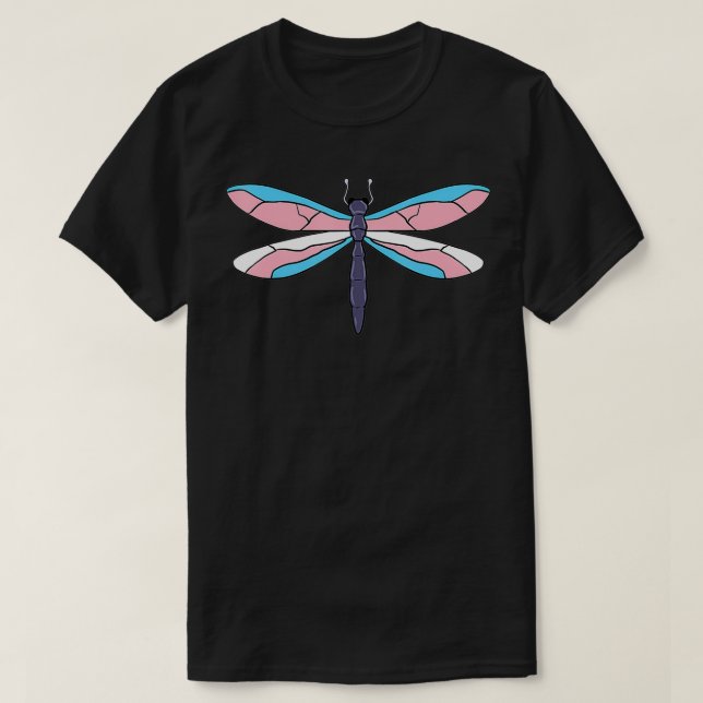 Trans Pride Dragonfly  T-Shirt (Design Front)