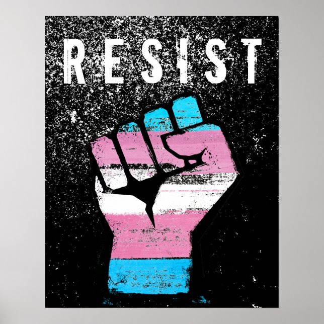 Trans Pride Fist Poster (Front)
