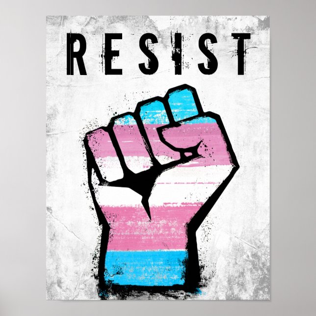 Trans Pride Fist Poster (Front)