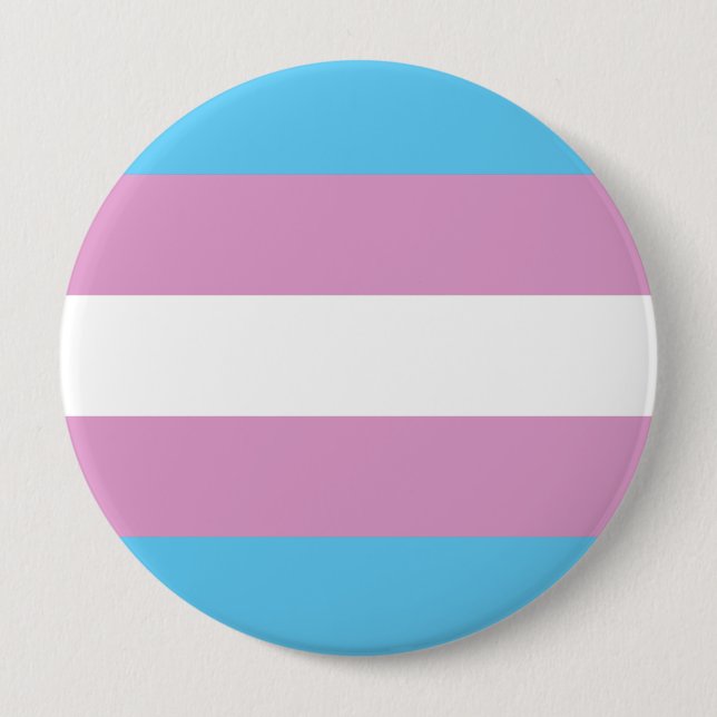 Trans Pride Flag 10 Cm Round Badge (Front)