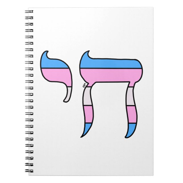 Trans Pride Flag Chai Notebook (Front)
