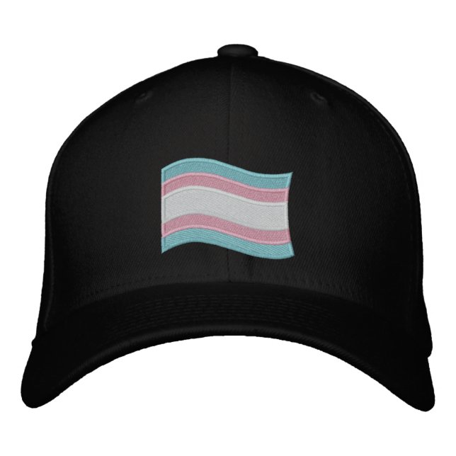 Trans Pride Flag Embroidered Hat (Front)