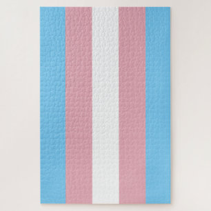 Trans Pride Flag Jigsaw Puzzle