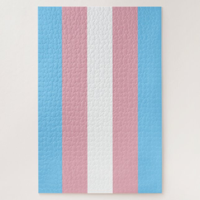 Trans Pride Flag  Jigsaw Puzzle (Vertical)