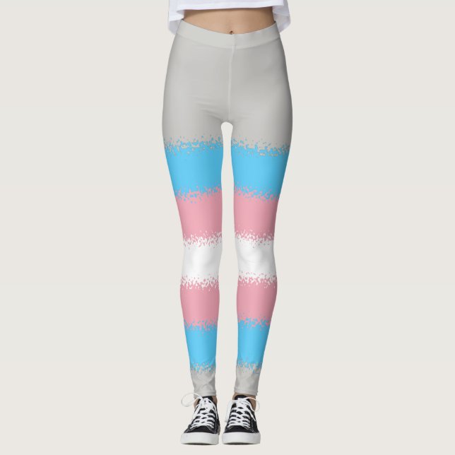 Trans Pride Flag Leggings (Front)