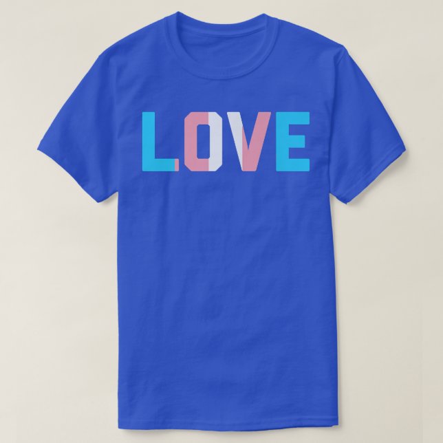 Trans Pride Flag LOVE  T-Shirt (Design Front)