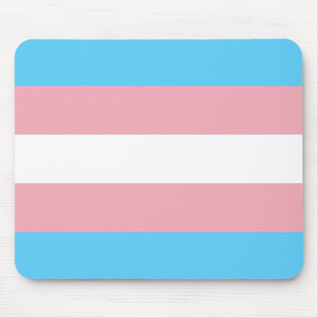 Trans Pride Flag Mouse Pad (Front)