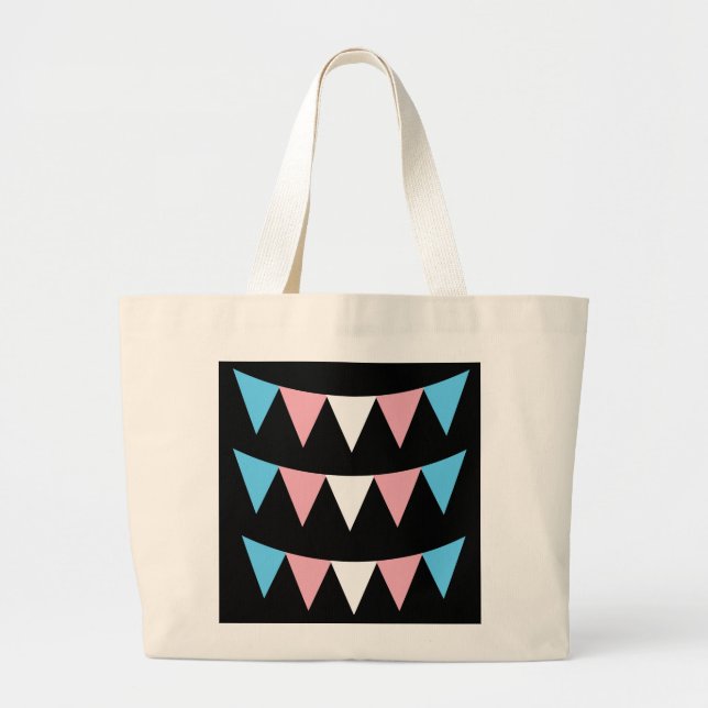 Trans Pride flag tote bag (Front)