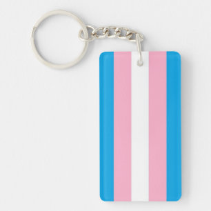 trans pride flag trans inclusive allies feminist key ring