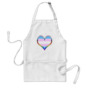 Trans Pride Heart Adult Apron
