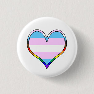 Trans Pride Heart Button