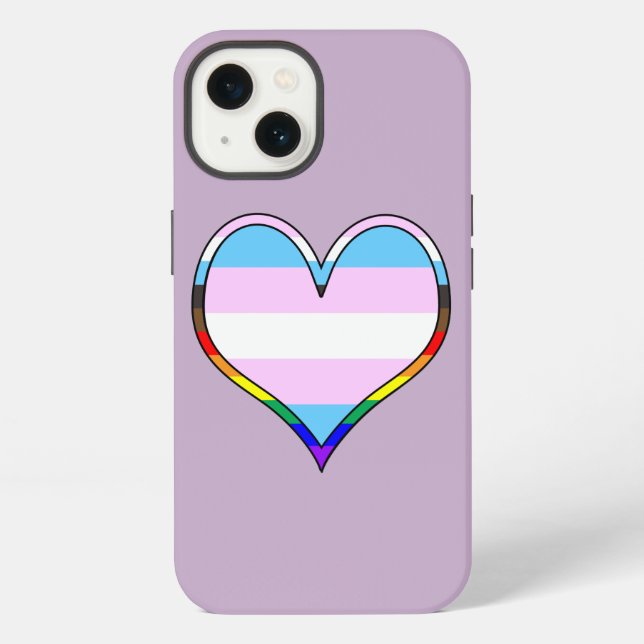 Trans Pride Heart Case-Mate iPhone Case (Back)