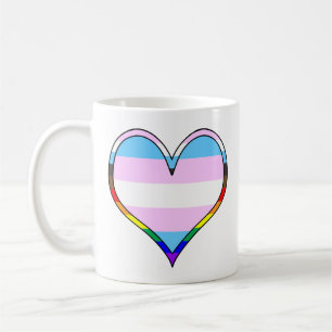 Trans Pride Heart Coffee Mug