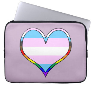 Trans Pride Heart Laptop Sleeve