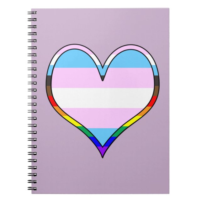 Trans Pride Heart Notebook (Front)