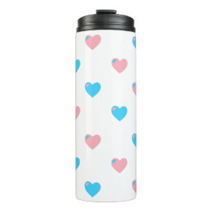 Trans Pride Hearts Thermal Tumbler