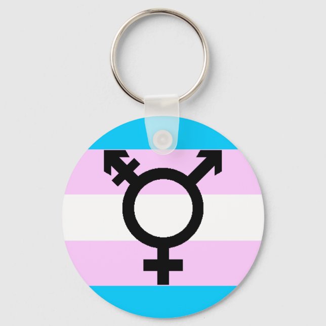 Trans Pride keychain - with symbol (Front)